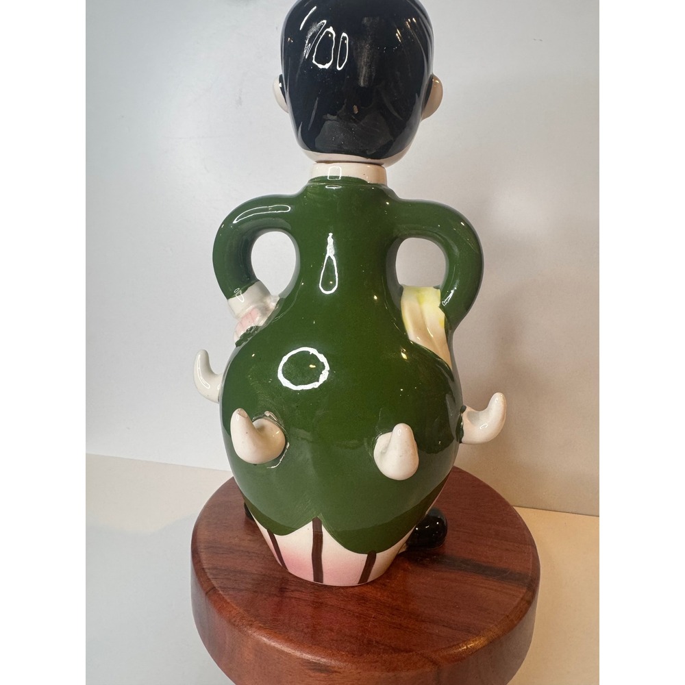 Vintage Ceramic Rye Whiskey Decanter Figural Gentleman Bottle Barware Japan - Picture 15 of 16